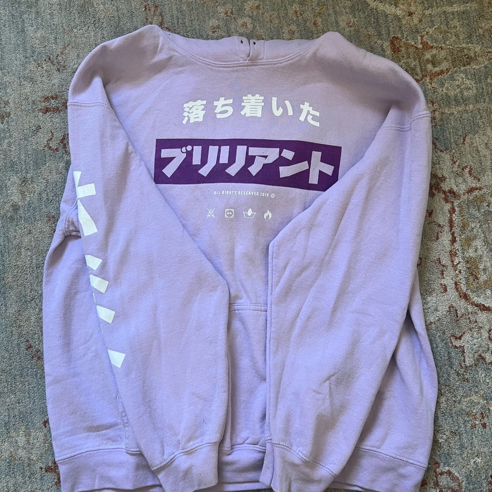 Purple Graphic Sweatshirt